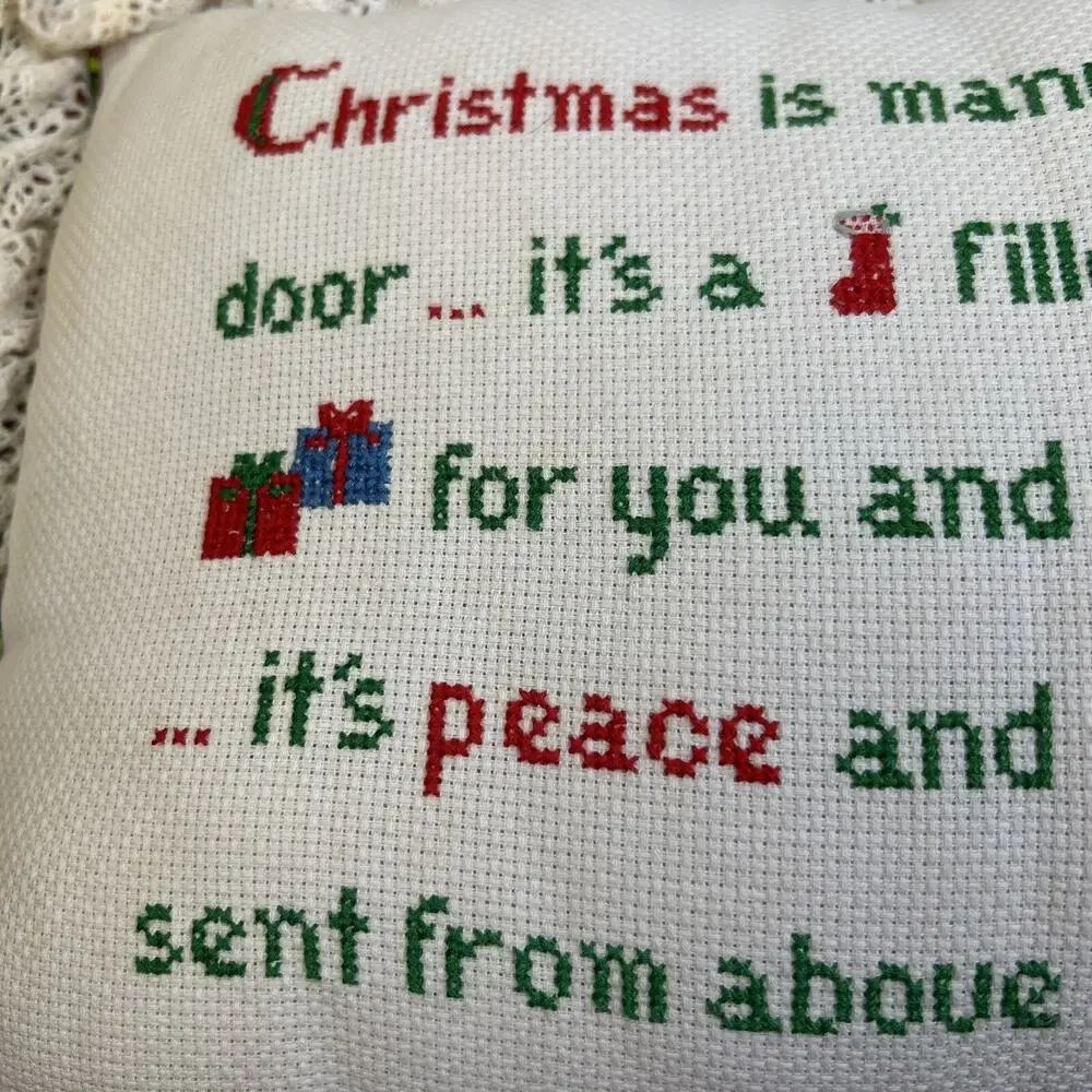 Handmade christmas pillow